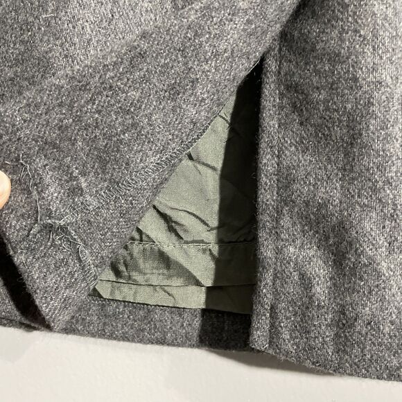 Villager by Liz Claiborne Gray Wool Skirt Sz 10P Vintage Lined Fall Cottagecore - Picture 3 of 10